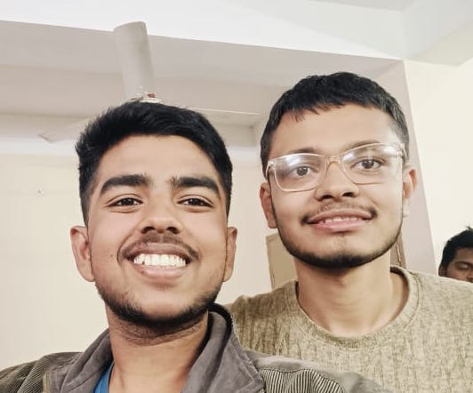 Abhyuday and his team mate Pratik from IIIT, Ranchi